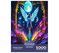 Angel Wings 1000 Piece Jigsaw Puzzles Fun Challenging Modern Angelic Wings & Celestial Hearts Educational Game Beautiful Decoration Suitable for Children & People Aged 14+ 70x50cm/1000pcs