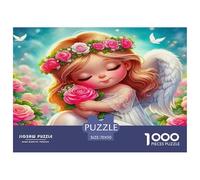 Angel Wings 1000 Piece Jigsaw Puzzles Fun Challenging Modern Angelic Wings & Celestial Hearts Educational Game Creativity & Gift Giving for Adults And Kids Age 70x50cm/1000pcs