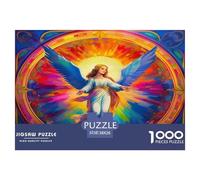 Angel Wings 1000 Piece Jigsaw Puzzles Fun Challenging Modern Angelic Wings & Celestial Hearts Educational Game Beautiful Decoration Suitable for Children & People Aged 14+ 38x26cm/1000pcs