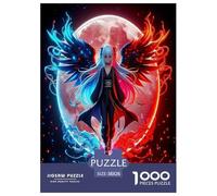 Angel Wings 1000 Piece Jigsaw Puzzles Fun Challenging Modern Angelic Wings & Celestial Hearts for Family Activity Game Beautiful Decoration for Adults And Kids Age 38x26cm/1000pcs