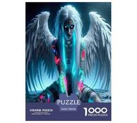 Angel Wings 1000 Piece Jigsaw Puzzles Fun Challenging Modern Angelic Wings & Celestial Hearts for Family Activity Game Beautiful Decoration For Children And Adults Aged 14 And Over 70x50cm/1000pcs