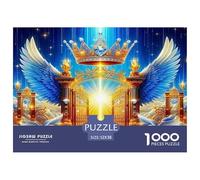 Angel Wings 1000 Piece Jigsaw Puzzles Fun Challenging Modern Angelic Wings & Celestial Hearts for Family Activity Game Creativity & Gift Giving for Adults And Kids Age 52x38cm/1000pcs