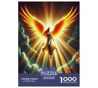 Angel Wings 1000 Piece Jigsaw Puzzles Fun Challenging Modern Angelic Wings & Celestial Hearts for Family Activity Game Beautiful Decoration For Children And Adults Aged 14 And Over 70x50cm/1000pcs