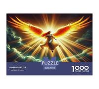 Angel Wings 1000 Piece Jigsaw Puzzles Fun Challenging Modern Angelic Wings & Celestial Hearts for Family Activity Game Beautiful Decoration For Children And Adults Aged 14 And Over 70x50cm/1000pcs