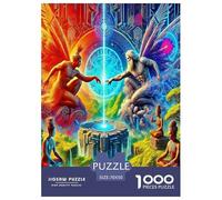 Angel Wings 1000 Piece Jigsaw Puzzles Fun Challenging Modern Angelic Wings & Celestial Hearts for Family Activity Game Beautiful Decoration Suitable for Children & People Aged 14+ 70x50cm/1000pcs