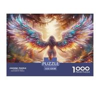 Angel Wings 1000 Piece Jigsaw Puzzles Fun Challenging Modern Angelic Wings & Celestial Hearts Puzzles Game Beautiful Decoration for Adults And Kids Age 52x38cm/1000pcs