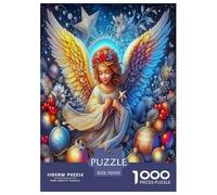 Angel Wings 1000 Piece Jigsaw Puzzles Fun Challenging Modern Angelic Wings Divine Art Classic Educational Games Beautiful Decoration For Children And Adults Aged 14 And Over 70x50cm/1000pcs