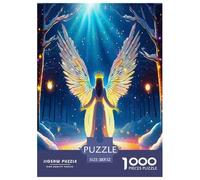 Angel Wings 1000 Piece Jigsaw Puzzles Fun Challenging Modern Angelic Wings Divine Art Classic Educational Games for The Whole Gifts Suitable for Children & People Aged 14+ 52x38cm/1000pcs