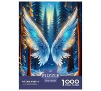 Angel Wings 1000 Piece Jigsaw Puzzles Fun Challenging Modern Angelic Wings Divine Art Educational Game Creativity & Gift Giving Suitable for Children & People Aged 14+ 70x50cm/1000pcs