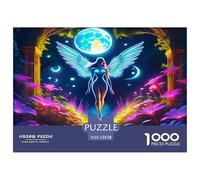 Angel Wings 1000 Piece Jigsaw Puzzles Fun Challenging Modern Angelic Wings Divine Art Educational Game Beautiful Decoration for Adults And Kids Age 52x38cm/1000pcs