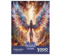 Angel Wings 1000 Piece Jigsaw Puzzles Fun Challenging Modern Angelic Wings Divine Art Educational Game for The Whole Gifts For Children And Adults Aged 14 And Over 38x26cm/1000pcs