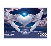 Angel Wings 1000 Piece Jigsaw Puzzles Fun Challenging Modern Angelic Wings Divine Art Puzzles Game Beautiful Decoration Suitable for Children & People Aged 14+ 38x26cm/1000pcs