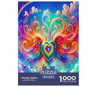 Angel Wings 1000 Piece Jigsaw Puzzles Fun Challenging Modern Angelic Wings Divine Art Puzzles Game Beautiful Decoration for Adults And Kids Age 70x50cm/1000pcs