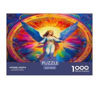 Angel Wings 1000 Piece Jigsaw Puzzles Fun Challenging Modern Angelic Wings Divine Art Puzzles Game for The Whole Gifts For Children And Adults Aged 14 And Over 70x50cm/1000pcs