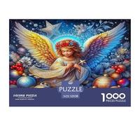 Angel Wings 1000 Piece Jigsaw Puzzles Fun Challenging Modern Angelic Wings Divine Art Puzzles Game for The Whole Gifts For Children And Adults Aged 14 And Over 52x38cm/1000pcs