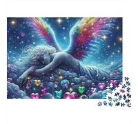 Angel Wings 1000 Piece Puzzles Beautiful View Cosmic Angel Wings Wall Decoration Educational Game Gifts Puzzles for Adults Jigsaw Puzzles for Adults 70x50cm/1000pcs