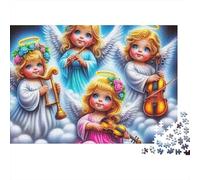 Angel Wings 1000 Pieces Puzzles Beautiful View Angel Choir Wings Home Decoration Decompression Jigsaw for Men And Women Challenging Puzzles Jigsaw Puzzles for Adults 38x26cm/1000pcs