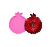 Angel Wings 4.9inch Pomegranate Geode Coaster Agate Resin Silicone Molds Epoxy Fruit Style Resin Mold, Tray Resin Casting Mold for DIY Agate Coaster, Cup Mats, Bowl Mat, Home Decoration