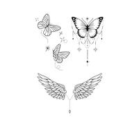Angel Wings And Butterfly Tattoo Stickers Waterproof And Sweat-proof Long-lasting Creative Men And Women Arm And Leg Stickers