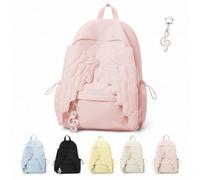 Angel Wings Backpack for Women, Cutecore Kawaii Lightweight Nylon with multi-pocket storage, for Travel & Daily Use (Pink)