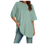Angel Wings Black Women's T-Shirt with Crew Neck Bodycon Basic Top Short Sleeves Summer T-Shirt Top Classic T-Shirt My Shopping Cart Display, Green, L