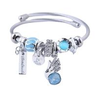 Angel Wings Bracelet - Bracelet for Women, Girls - Fashion Sparkling Guardian Angel Wings Bracelet - Jewelry Gifts for Women Girls - Diameter 5.5cm