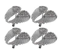 Angel Wings Brooch, 4PCS Crystal Angel Wings Brooch Pin Women's Brooches & Pins Angel Metal Brooch Pins Angel Brooch Feather Pin Cute Lapel Pin Coat Badges Pendants for Women Men