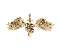 Angel Wings Brooch Knight Sword Corsage Breast Pin Vintage Guard Collar Lapel Pin Suit Skirt Coat Badge Accessories for Women Men (Gold)
