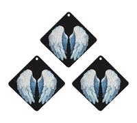 Angel Wings Car Air Freshener 3-pack Aromatherapy Tablets Hanging Scented Cards for Rooms Bathrooms Wardrobe Rhombus