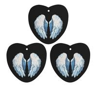 Angel Wings Car Air Freshener 3-pack Aromatherapy Tablets Hanging Scented Cards for Rooms Bathrooms Wardrobe Love form