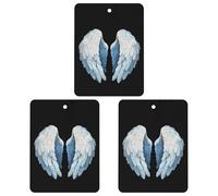 Angel Wings Car Air Freshener 3-pack Aromatherapy Tablets Hanging Scented Cards for Rooms Bathrooms Wardrobe Square