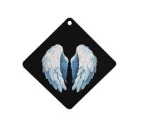 Angel Wings Car Air Freshener Aromatherapy Tablets Hanging Scented Cards for Rooms Bathrooms Wardrobe Rhombus
