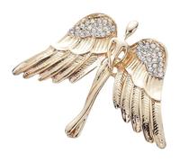 Angel Wings Clothes Brooch Pin for Suits and Coats, Golden