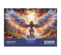 Angel Wings Colourful Angel in Cosmic Light 1000 Pcs Jigsaws for Adults The Impossible Challenge Brain Development 52x38cm/1000pcs