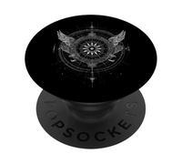 Angel Wings Compass Rose Celestial Mystical Art PopSockets Adhesive PopGrip