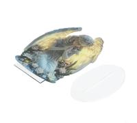 Angel Wings Cross Decoration Grey Acrylic Garden Ornament for Indoor Outdoor Use, Elegant Religious Wall Art for Living Room Desk Patio