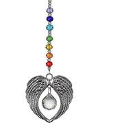 Angel Wings Crystal Sun Catcher Hanging Prism - Rainbow Window Decor for Car, Home, Garden, Reiki Energy Ornament(C,1pcs)