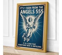 Angel Wings Divine Message Canvas Wall Art Print 18x12 Inch (46 x 30 cm)