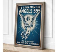 Angel Wings Divine Message Canvas Wall Art Print 30x20 Inch (76 x 51 cm)