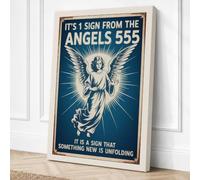 Angel Wings Divine Message Canvas Wall Art Print 36x24 Inch (91 x 61 cm)