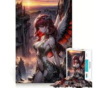Angel Wings Earth Queen 1000-piece Puzzle for Teenagers Focus Memory Game Professional Grade Cutting Relaxing Indoor Group Activity (50x75cm)