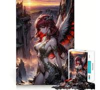Angel Wings Earth Queen Jigsaw Puzzle 1000 Piece Mental Exercise Fun Seamless Fit Precise Pieces Engaging Way to Pass Free Hours (38x52cm)