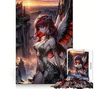 Angel Wings Earth Queen Jigsaw Puzzles 1000 Pieces for Teenagers Thought Training Easy Enjoyment Uniform Cut Chic Xmas Gift (50x75cm)