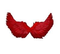 Angel Wings Fairy Angel Wings Fallen Angel Wings Halloween Fancy Dress Costume Angel Feather Wings with Elastic Straps Bright Color Lightweight Costume Cosplay Wings Photography Props (red)