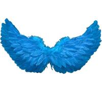 Angel Wings Fairy Angel Wings Fallen Angel Wings Halloween Fancy Dress Costume Angel Feather Wings with Elastic Straps Bright Color Lightweight Costume Cosplay Wings Photography Props (Sky Blue)