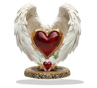 Angel Wings Figurine, 2D Acryicc Graceful Desk Display Ornament, Attractive Art Crafts Tabletop Ornament for Home Fireplace Living Room Office Bookshelf (E)