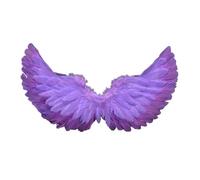 Angel Wings for Adults Kids, White Feather Wings Halloween Angel Fairy Costume Cosplay for Women Girls, Fallen Angel Wings Costume for Adult Halloween Christmas Party Fancy Dress Up (Light Purple)