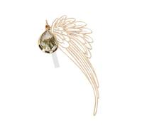 Angel Wings Hanging Ornament in Brass and Acrylic, Vintage