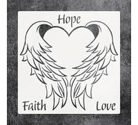 Angel Wings & Heart Wall Stencils Template Reusable Spray PaintStencils for Craft Painting On Wood Craft Canvas Walls Wood Furniture Decorations DIY Scrapbooking