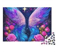 Angel Wings Jigsaw Puzzle Wings of Light 1000 Pieces Child Safe Puzzle Challenging Game 100% Recycled Board Premium for Adults 52x38cm/1000pcs